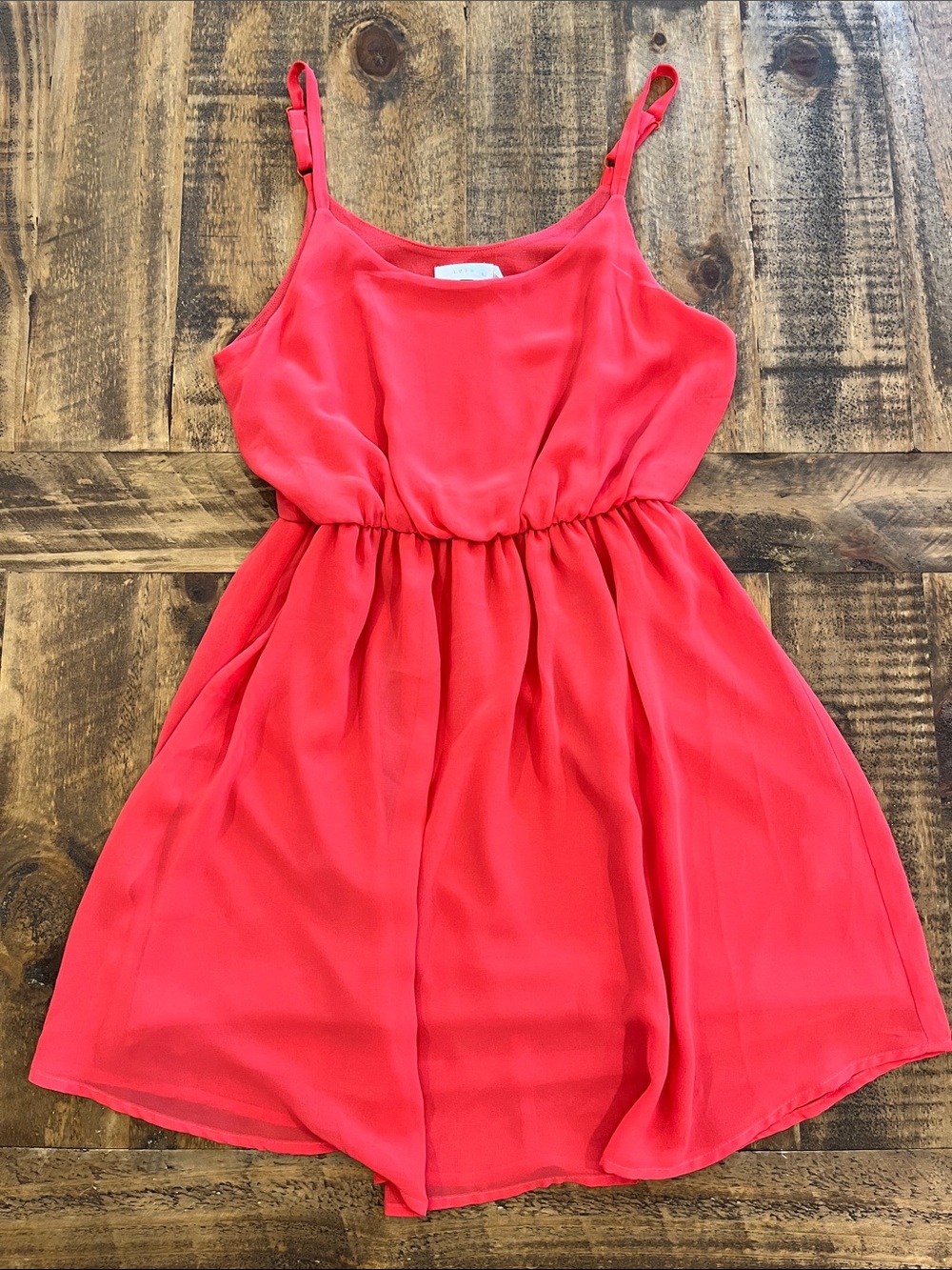 Lush Coral Pink Spaghetti-Strap Sundress